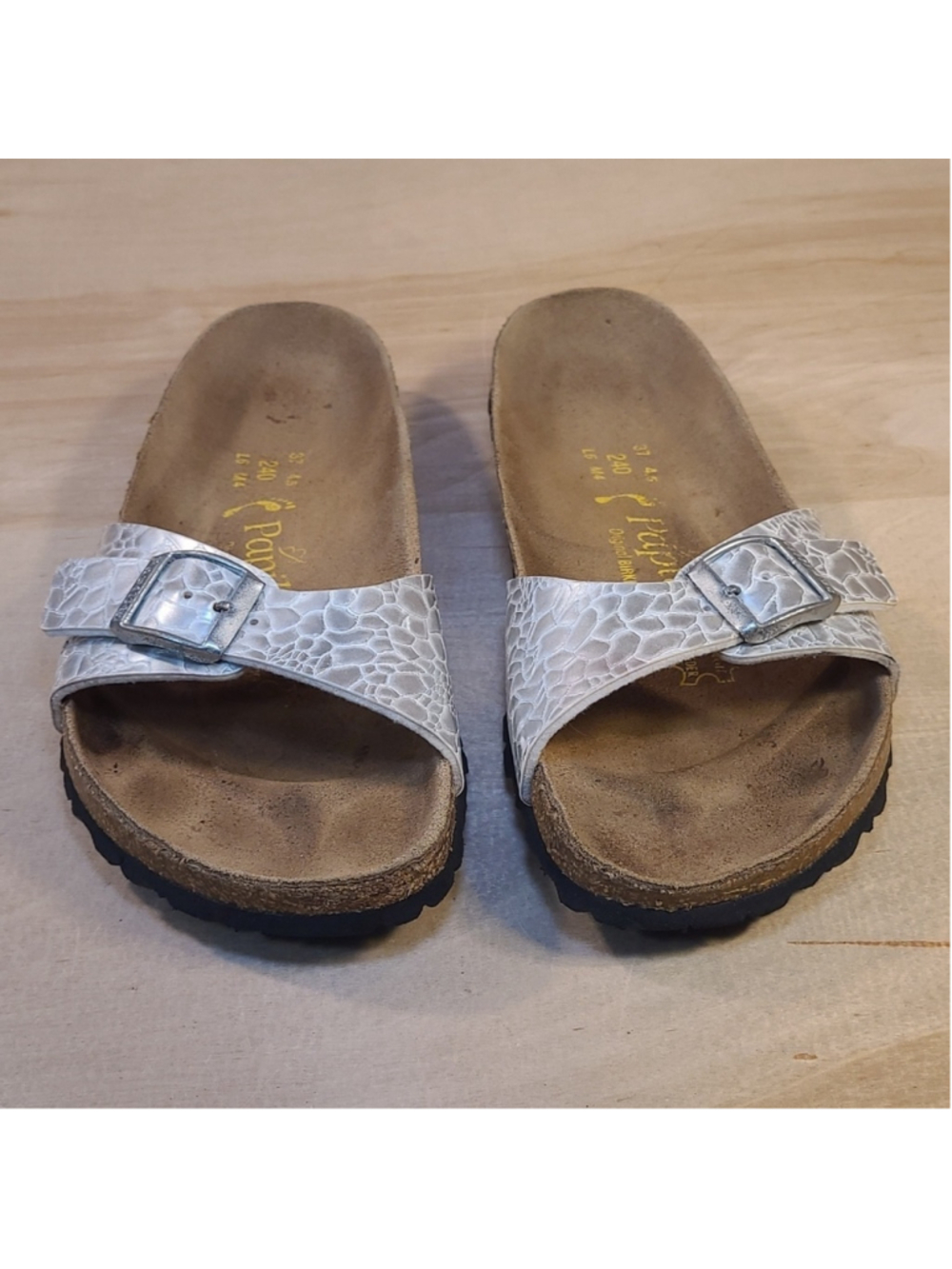 Birkenstock Papillio Madrid Silver Leather Women's Fashion Sandals - Picture 4 of 13